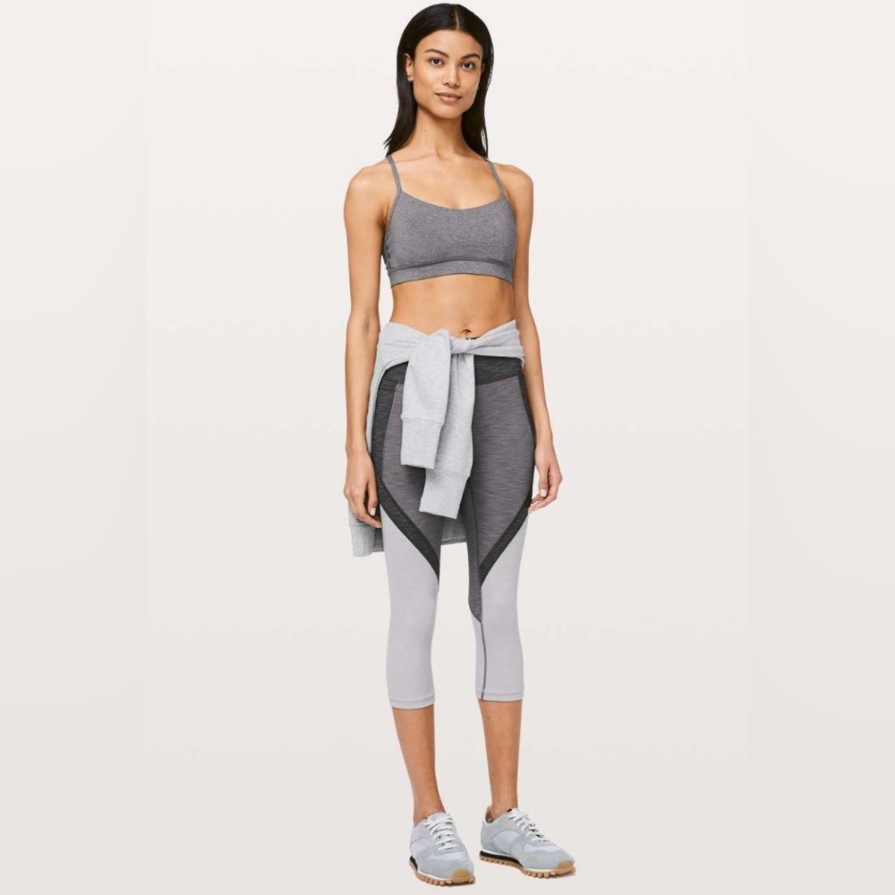 Lululemon Early Extension High Rise Crop 21” Legging Size 4 Heathered Black Gray